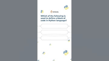 What is used to define a block of code in #python ? #shorts
