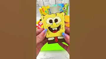 Packing School Lunch with SPONGEBOB Candy Satisfying Video ASMR! #shorts 🧽🍔