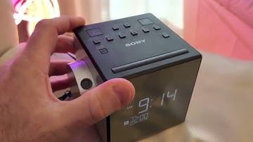 Sony ICF-C1PJ Clock Radio | setting time | setting date | HOW TO