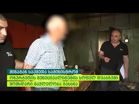 შინაგან საქმეთა სამინისტრომ გურიაში მომხდარი მკვლელობა გახსნა