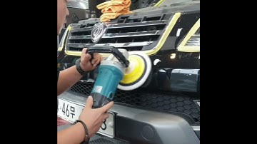 Makita rotary polisher 9227CB. bumper polish. BALANCE9 KOREA compound