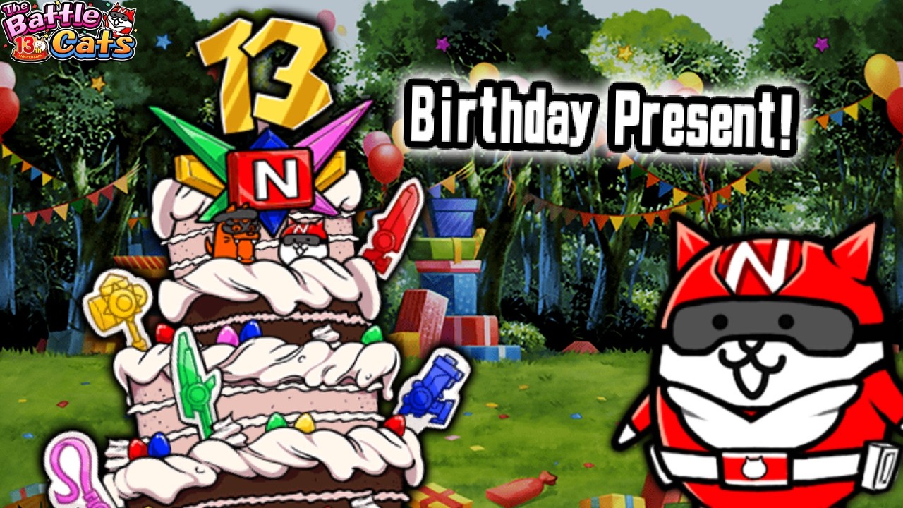 The Battle Cats】Birthday Present! [13th Anniversary] - YouTube
