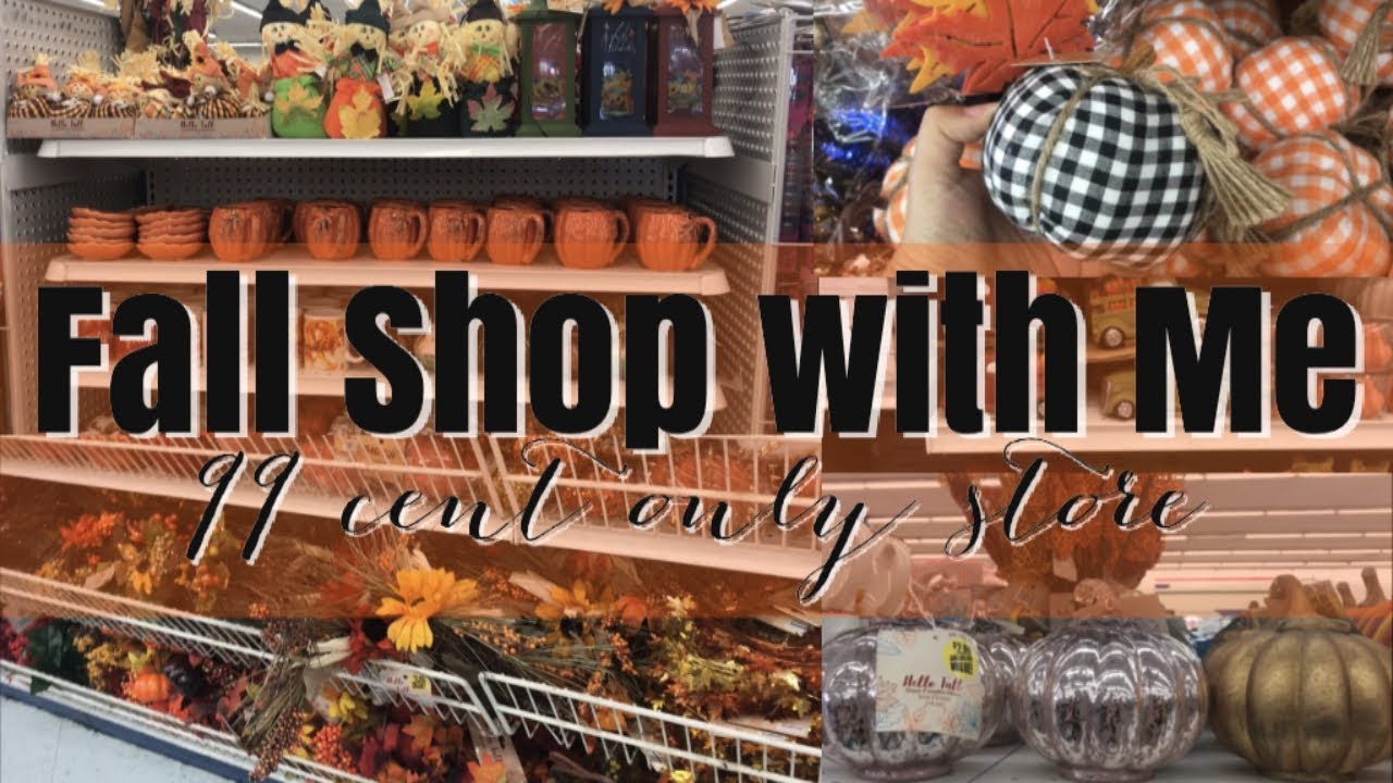 99 cent only store, dollar store, fall, fall shop with me, fall decor, fall...