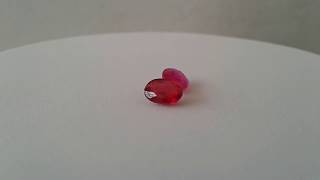 Natural Red Pink Oval Ruby, Loose of 2 Different pcs, Origin Madagascar Africa, Weight 1.80 Carat Net Worth