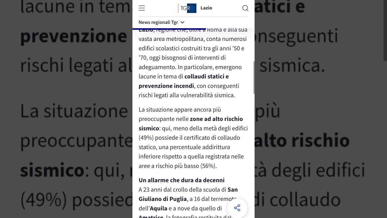90 Of Italian Schools Are Not Up To Standard News School Highschool