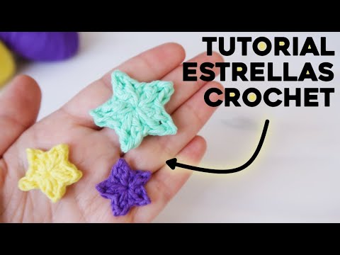 CÓMO TEJER ESTRELLAS A CROCHET: pequeña estrella a crochet paso a paso | Tutorial Ahuyama Crochet