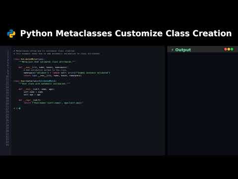 Python Metaclasses Customize Class Creation #pythonadvancedooptutorial