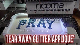 Tear Away Glitter Embroidery Applique