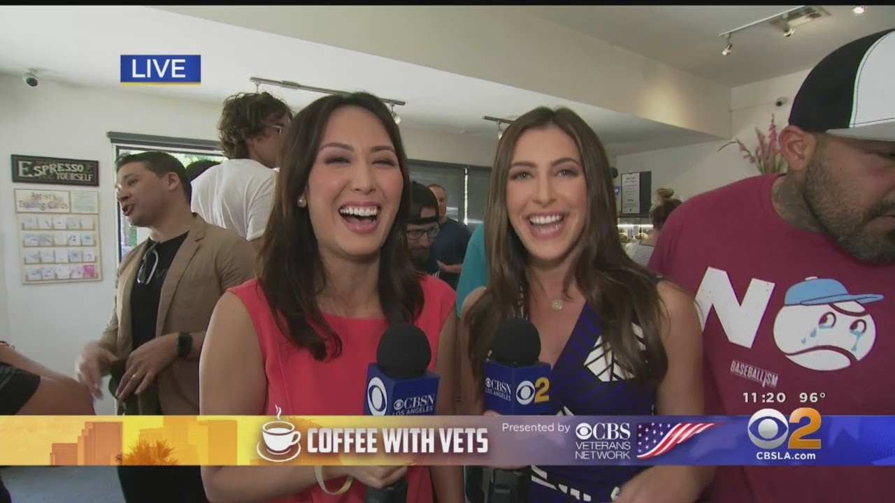 CBS 2 News This Morning Team Enjoys Free Coffee With Veterans