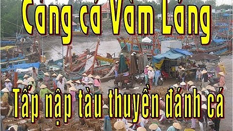 Ghe thuyền tấp nập tại Cảng cá Vàm Láng Tiền Giang - Hậu Đậu Vlog