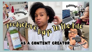 Productive Days in the Life as a Content Creator | Cleaning, Editing, Magic Mind, & Freelance Work✨