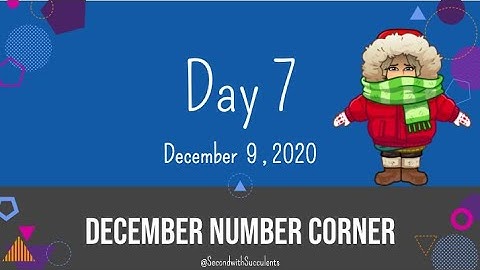 December Number Corner Day 7