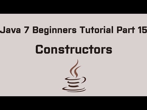 Java 7 Beginners Tutorial Part 15 Constructers