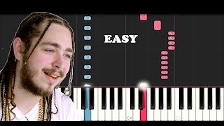 Download Lagu Post Malone - Over Now (EASY Piano Tutorial) MP3