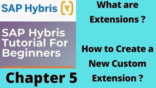 sap hybris extensions  | Create an extension in SAP Hybris |SAP hybris tutorial for beginners |Part5