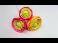 DIY Ранункулюсы из гофрированной бумаги. Цветы из бумаги