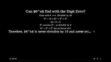 Check whether 6n can end with the digit 0 for any natural number n.