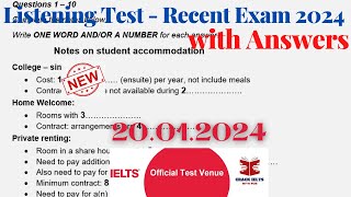 IELTS Listening Actual Test 2024 with Answers | January 20