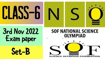 2022-23 National Science Olympiad NSO Class 6 Question paper #nso #class6science #sofnso #olympiad