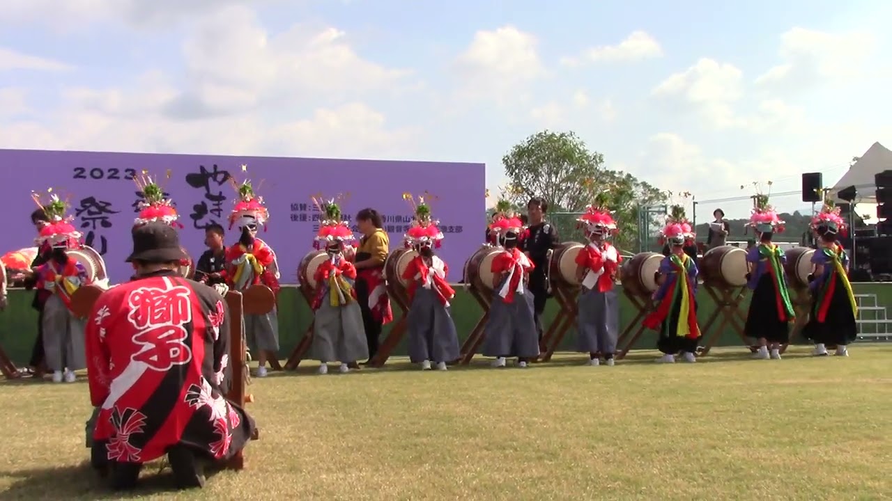 新・もみさんぽ　大野地区獅子舞（やまもと爽郷祭り）【香川県三豊市山本町】（令和５年・2023）