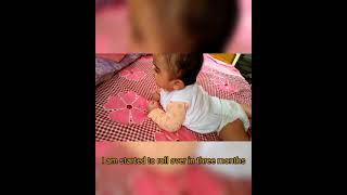 3 months baby Milestones l 3 months baby development & activities l 3 months baby roll over #Shorts