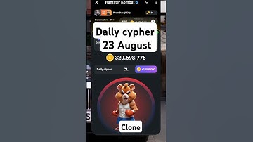 HAMSTER COMBAT DAILY CYPHER 23 August, CYPHER code today, #hamsterkombat #hamstergaming