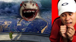 สึนามิเอาสัตว์ดุร้ายออกมา! ฉลามซอมบี้มันโมโหกินชาวเมือง Gta 5 mod screenshot 1