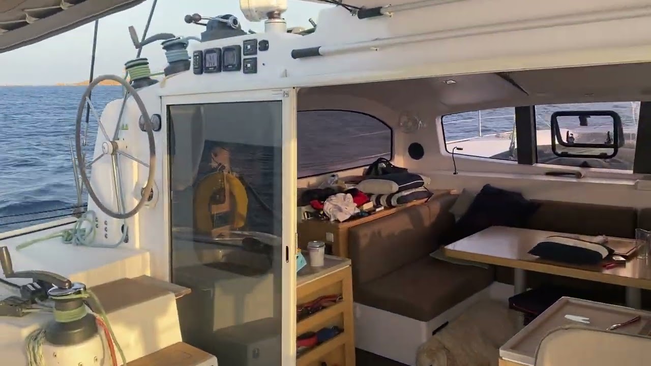 Outremer 45 sailing to Sardinië 