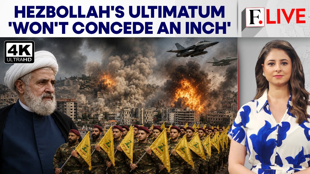 Hezbollah Chief's Chilling Threat To Israel: 'No Choice But To Withdraw' | Firstpost Live | 4K thumbnail