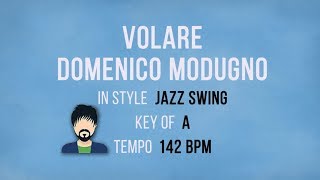 Video thumbnail of "Volare – Domenico Modugno - Karaoke Male Backing Track"