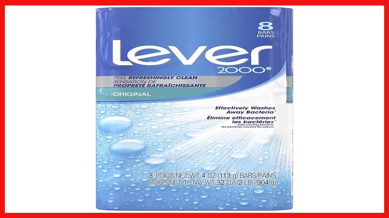 Lever 2000 Bar Soap Refreshing Body Soap and Facial Cleanser Original Effectively Washes Away