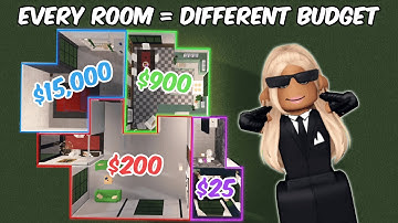 BUILDING A BLOXBURG HOUSE BUT EVERY ROOM IS A DIFFERENT BUDGET... | roblox