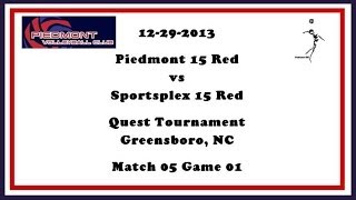 20131229 - Piedmont 15 Red - Match 05 Game 01