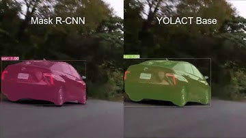 YOLACT vs. Mask-RCNN Temporal Stability Example