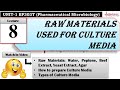 Raw Materials used for Culture Media Lec-8 | Unit-1 | B Pharm 3rd Semester | Bioscience Classes