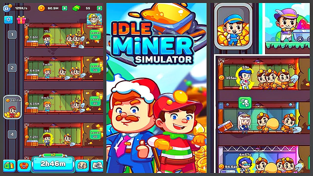 Tap Tap Mine: Idle Clicker Simulator. Noob vs pro game. Idle games