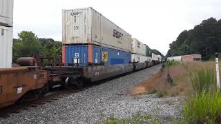 Friendly crew on 110-car long NS 221 thru Downtown Gainesville, Ga on 6/16/20