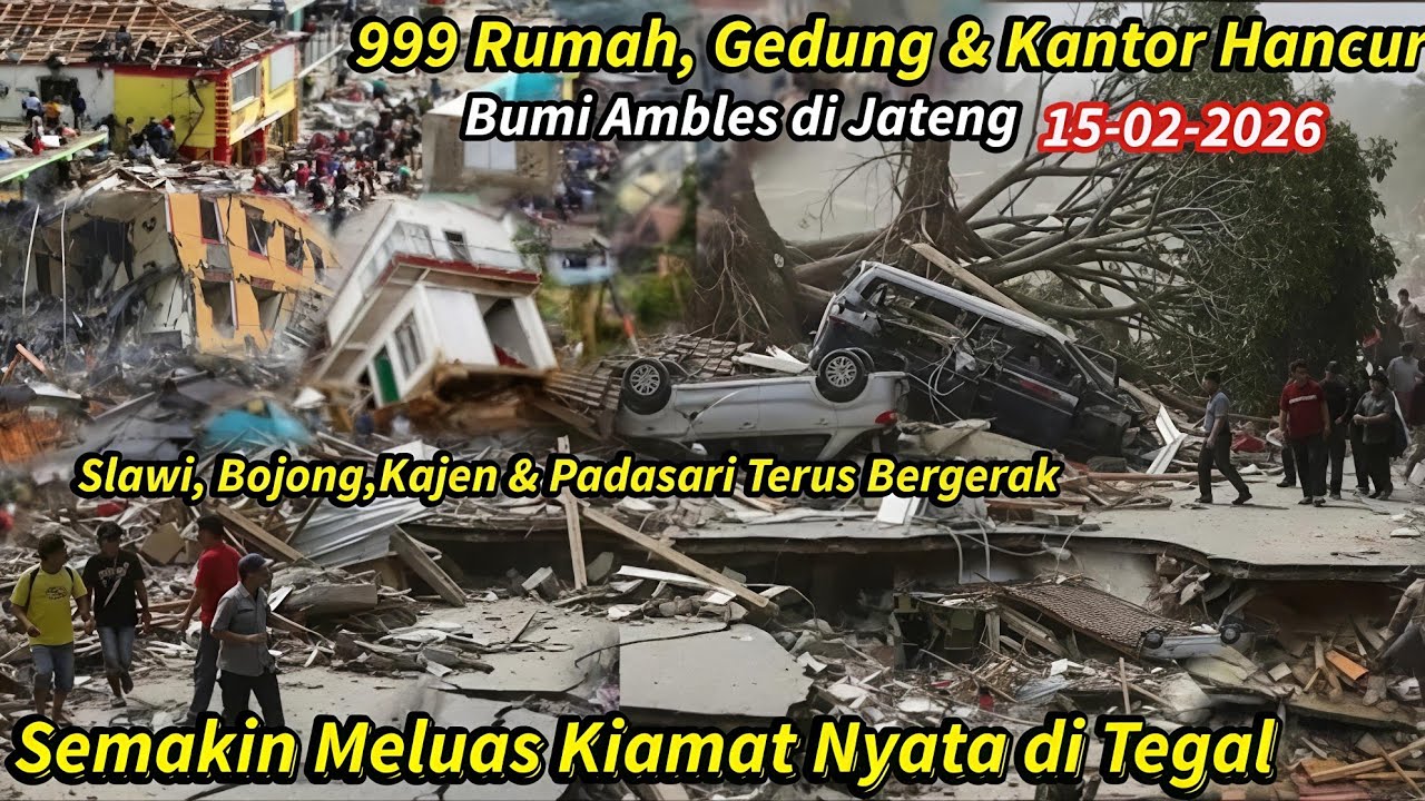 BUMI AMBLES JATENG! DETIK² TANAH BERGERAK SLAWI,KAJEN & PADASARI,TEGAL TANAH AMBLES,999 Rumah Hancur