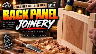 Hand Tool Cabinet Ep.3 Through-Tenons & a Floating Panel (ASMR) #woodworking   #asmr