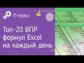 Формулы Excel. Топ-20 ВПР формул Excel на каждый день