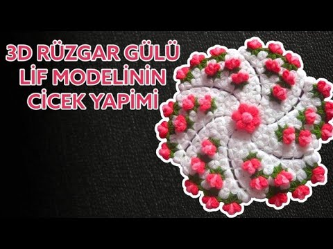 3d rüzgar gülü lif modelinin çiçek yapimi