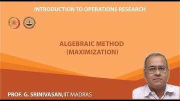 Algebraic method (maximization)