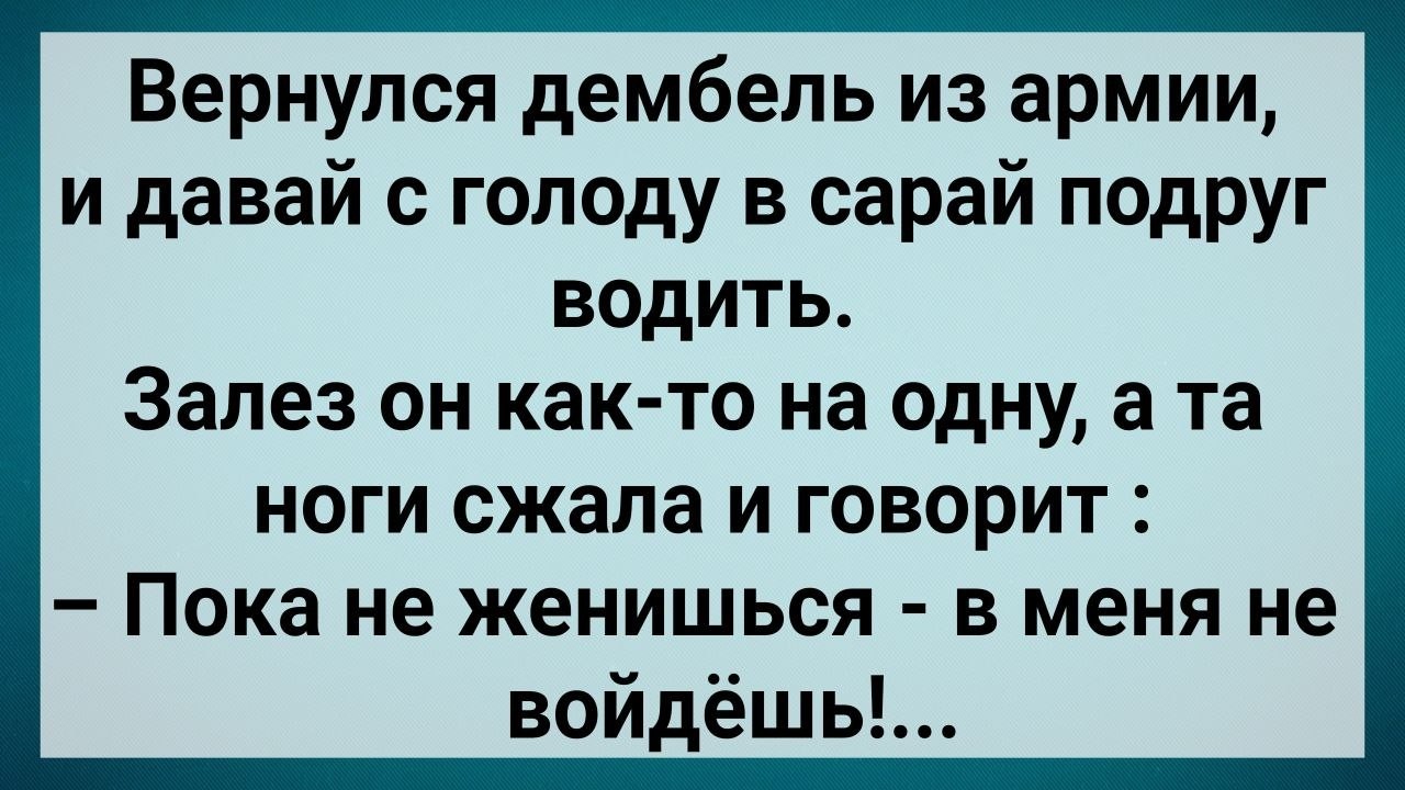 Как Дембель в Сарай Подруг Водил! Сборник Свежих Анекдотов! Юмор!