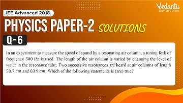 JEE Advanced 2018 Physics Solutions - Paper 2 (Q 6) | IIT JEE Physics | JEE Preparation | Vedantu