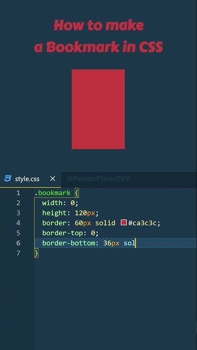 How to make a simple Bookmark in CSS 📖 | HTML - CSS | CSS Animation # ...