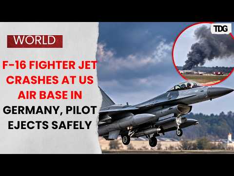 F-16 Fighter Jet Crashes at US Air Base in Germany, Pilot Ejects Safely
