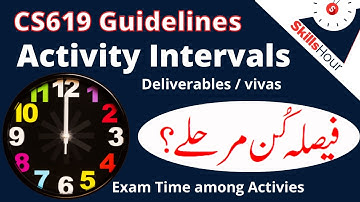 Activity Intervals and Decisive Stages || CS619 Final Year Project || CS619 Guidelines by SkillsHour