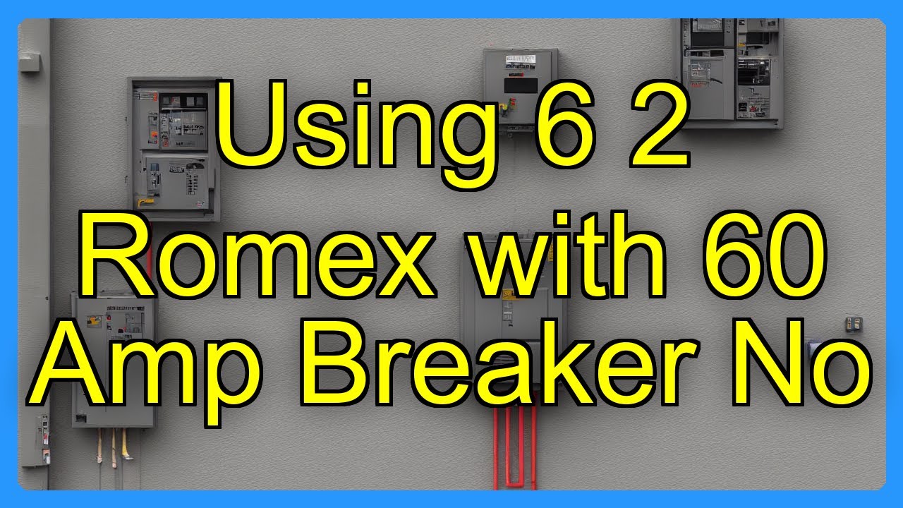 Using 6 2 Romex with 60 Amp Breaker No - YouTube