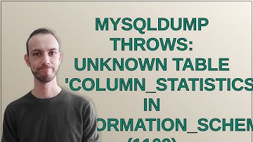 mysqldump throws: Unknown table 