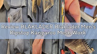 Review BLÅKLÄDER Blaklader Men's Ripstop Kangaroo Mesh Work Vest with Utility Pockets